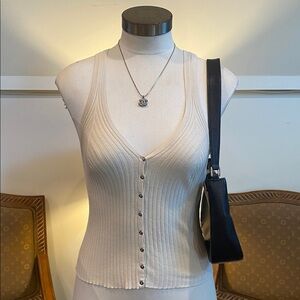 Free People Ribbed Tank Top, Size Small